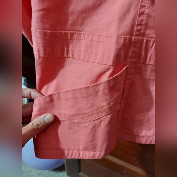 Lulu B Coral Jacket w/ decorative Palm Tree buttons & front pockets Size XL - Picture 6 of 12